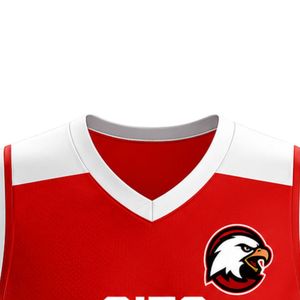 Camiseta de Baloncesto Roja y Blanca para Hombre, Sin Mangas, Uniforme de Equipo, Ligera, Transpirable, para Entrenamiento Atlético, Competición Deportiva - Product Image 2