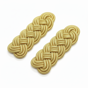 New Wallow Embroidery Works Custom <b>Braided</b> Mylar Shoulder Boards Adjustable Epaulettes for Personal Defense Uniform - Product Image 1