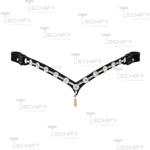 Luxury Crystal Horse Browband Pearl <b>Drop</b> | Premium Leather Equestrian Headstall Accessory Customized Color Size Comfortable - Product Image 2