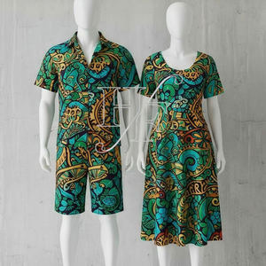 Camisa de Hombre con Estampado Tribal Polinesio Personalizado, Vestido Mumu de Micronesia, Conjuntos a Juego para Parejas, Muumuu Micronésico - Product Image 5