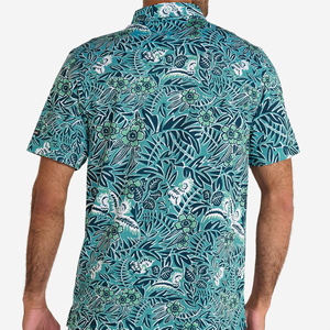 Polo de Manga Corta con Estampado Floral para Hombre, Estilo Casual Tejido, Corte Regular - Product Image 5