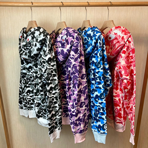 เสื้อฮู้ด Bapees ลายฉลามพิมพ์ลายสัตว์ ผ้าฝ้ายถัก ซิปหน้า สไตล์ฮิปฮอป ทรงหลวม ใส่ได้ทั้งชายหญิง เหมาะสำหรับคู่รัก ใส่ได้ในฤดูร้อน - Product Image 3