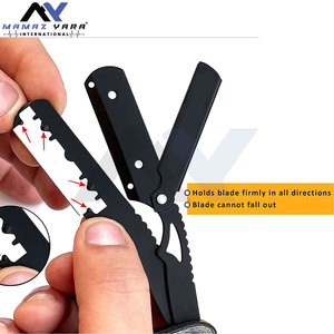 Premium Straight <b>Razors</b> Men Professional Barber <b>Razor</b> Ergonomic Wooden Handle Shaving Black Swing Lock <b>Razors</b> - Product Image 4