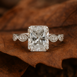 Anillo de Eternidad de Lujo con Moissanita de Corte Radiante de 3 Quilates, Oro Amarillo de 14K, Certificado IGI, Engaste de Barra, Alta Calidad, para Mujer, para Boda - Product Image 2