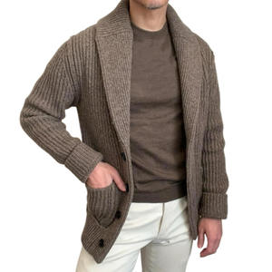 PASUXI Nouvelle Arrivée Manteau d'hiver long réversible en laine pour homme, col double, écologique, chaud, style parka/trench - Product Image 4