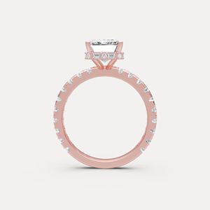 Anillo de halo con diamantes cultivados en laboratorio de 14k, elegante, fabricado en India, joyería con estilo para compromiso y propuesta, disponible al mejor precio. - Product Image 5