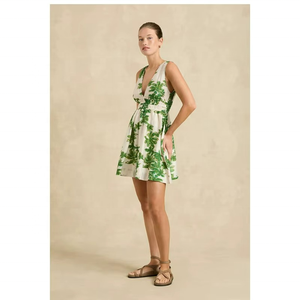 Robe en coton écologique pour femmes, longue, élégante, à imprimé floral, respirante, style décontracté d'été avec décoration en dentelle, offre ODM - Product Image 2