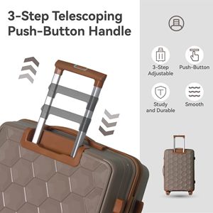 Set di Valigie da Viaggio Leggere a 3 Pezzi con Ruote Girevoli, Lucchetto TSA e Angoli Rinforzati, Ideale per Viaggi d'Affari o di Piacere - Product Image 2