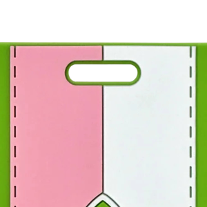 Double Stripe Ivy Luggage Tag Pink Green & White PVC Travel Bag Tag with Ivy Leaf ID Address Card <b>Holder</b> Suitcase Travel Accesso - Product Image 2