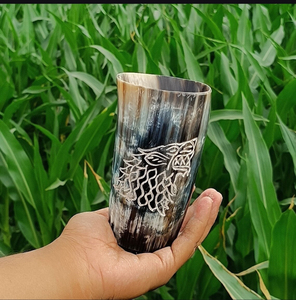 Tazas de Cuerno de Búfalo Ecológicas de la Mejor Calidad, Personalizadas, Estilo Vikingo, para Beber Cerveza, Taza Thor, Hechas a Mano, para Fiestas, Regalo de Navidad - Product Image 6