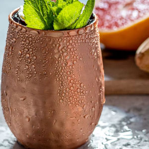 Botella de Vidrio de Cobre para Bebidas Saludables, Artículos para Bebidas Saludables para el Consumo Diario de Agua y Marcas de Estilo de Vida - Product Image 1