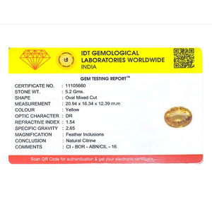 Certified Natural Citrine Gemstone-26 Carat Wholesale Quality - Product Image 4