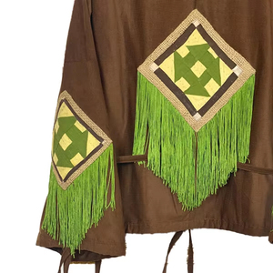 Chemise d'été décontractée pour femme, coupe ample, à manches longues, col classique, imprimé personnalisé, motif nœuds, poche plaquée, respirante - Product Image 3