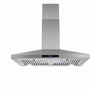 S-N-D-O-A-S 30i-n W-a-l-l M-o-u-n-t R-a-n-g-e H-o-o-d V-e-n-t en acier inoxydable avec conduites de ventilation sans soudure et LED, nouveau modèle - Product Image 1