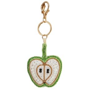 Llavero de moda con cuentas, diseño de bordado con cuentas de semillas, llavero de moda con bordado de cuentas de semillas, colgante para bolso - Product Image 3