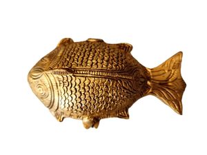 Handcrafted Brass Fish Figurine Eco-Friendly High Quality Decorative Golden Fish Sculpture Vintage Tabletop Home Decor <b>Ornament</b> - Product Image 4