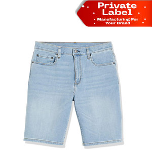 Shorts de Mezclilla para Hombre con Costuras Premium, Shorts de Jean de Alta Calidad, Cintura Elástica Ajustable, Ajuste Cómodo - Product Image 1