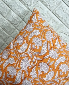 <b>Orange</b> Handmade Block Printed Floral Cushion Cover Bohemian Square <b>Pillow</b> Case for Home - Product Image 5