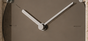 Minimalist Wood Desk <b>Clock</b> With Ceramic Base Silent Quartz Movement Circular Design - Product Image 3