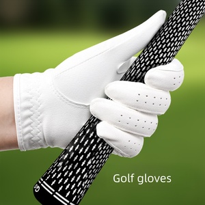 Custom Genuine Leather VIENNA INDUSTRY Golf Glove Right Hand Non Slip Pull on Unisex Waterproof Adjustable Wrist <b>Strap</b> for Men - Product Image 6