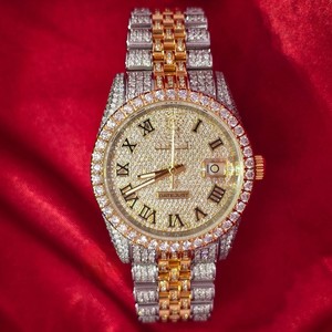 Reloj Mecánico Automático de Moissanita para Hombre, Esfera de Lujo, Correa de Acero Inoxidable, Visualización de Fecha, Caja Redonda de Alta Calidad, 41 mm - Product Image 4