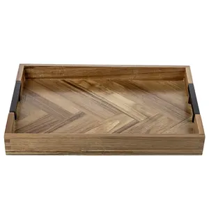 ถาดไม้มะม่วงทำมือ ถาดไม้ตกแต่งสำหรับตกแต่งครัวคุณภาพสูง ถาดเสิร์ฟบุฟเฟ่ต์ไม้ ปลอดภัย - Product Image 1