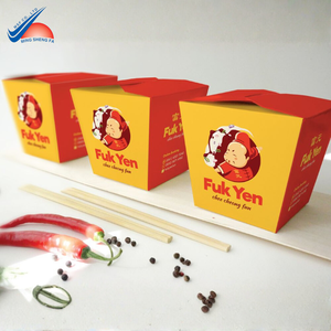 Caja de alimentos reciclable con diseño personalizado | Contenedor de papel para Fideos, patatas fritas o comidas Wok - Product Image 2