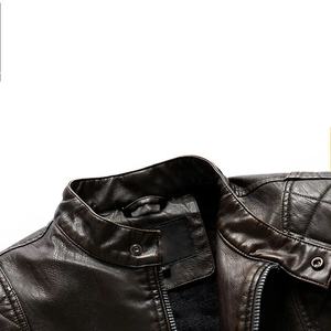 Chaqueta de cuero de gamuza marrón premium para hombre, estilo casual, corte ajustado, con cremallera, tipo bomber, estilo vintage, abrigo de moda 2024 - Product Image 5