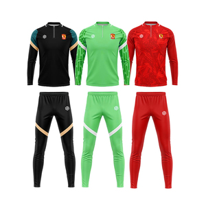 Conjunto de Chaqueta y Pantalón con Cierre de Cremallera para Club de Fútbol, Nueva Temporada, Color Azul Marino, para Hombre, Transpirable, de Secado Rápido, 100% Poliéster, para Entrenamiento y Calentamiento - Product Image 2
