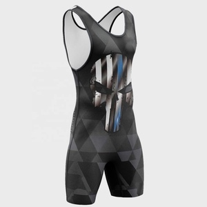 Tenue de Jiu-Jitsu ajustée pour homme avec imprimé crâne Punisher sur le devant, sublimation, évacuation de l'humidité, polyester 180g, vêtements de sport - Product Image 2