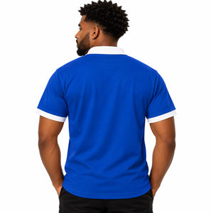 Polo Azul Rey para Hombre Phi Beta Sigma, Cuello Blanco, Manga Corta, Escudo Bordado, Ropa Deportiva Casual de Fraternidad - Product Image 2