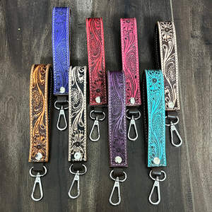 Porte-clés en cuir de vache artisanal 2025, style occidental haut de gamme, mousqueton durable, clip à clés mignon pour femmes - Product Image 5