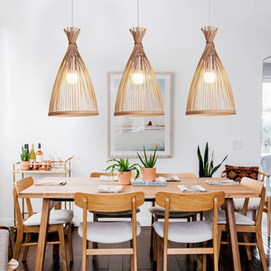 Wholesale Handwoven Bamboo Basket Pendant <b>Light</b> Traditional Craft Inspired Natural Ceiling Lamp for Home Decor OEM ODM - Product Image 5