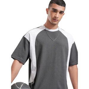 100% coton col rond couleur unie décontracté coton Jersey T-Shirts en vrac unisexe qualité coupe ample manches régulières surdimensionné hommes blanc - Product Image 3