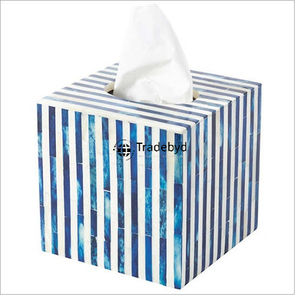 Caja y Soporte para Pañuelos con Incrustaciones de Hueso Ecológicas de Primera Calidad, Accesorio Decorativo de Lujo Hecho a Mano para el Hogar, Tradebyd - Product Image 5