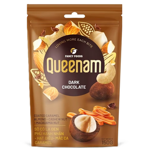 ช็อกโกแลตเพียวดรากี ผลิตและจัดจำหน่ายช็อกโกแลตแบบ OEM/ODM ฮาลาล ช็อกโกแลตดำเคลือบคาราเมล อัลมอนด์ เม็ดมะม่วงหิมพานต์ แมคคาเดเมีย นัท 150 กรัม - Product Image 1