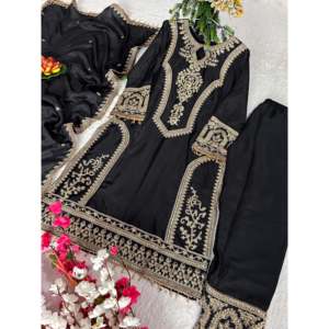Beau haut-bas et ensemble Dupatta fantaisie pour femmes pour les fêtes - Product Image 6