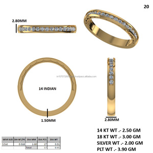 Gold Plated Eternity Band Diamond <b>Ring</b> Full Eternity Wedding <b>Ring</b> Round Cut Stone <b>Couple</b> Jewelry - Product Image 5
