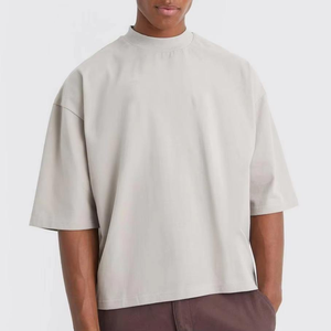 T-shirt court ample à manches courtes pour homme, style streetwear décontracté, coupe régulière, respirant, séchage rapide, en toile, vente en gros - Product Image 1