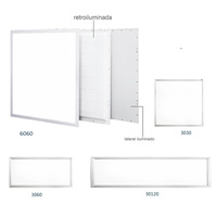 CE ROHS 36W 48W 50W 60W 1200x300 300x300 600x600mm Led Panneau Lumineux