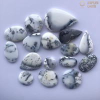 Gemas de Jaipur, Ópalo Dendrítico Blanco Natural, Cabujones Sueltos, Piedras Preciosas Lisas de Formas Mixtas, Certificado IGI, Sin Tratamientos, Opalescente