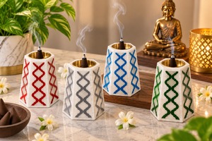 Quemador Decorativo Multiusos de Metal MH Sons, Incienso, Fragancia, Aromaterapia, Meditación, Yoga, Hogar, Templo, Sala de Oración, Oficina - Product Image 4