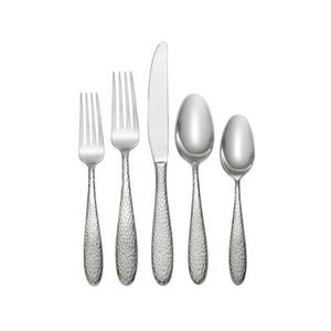 Juego de cubiertos Vintage de lujo con mango de diseño martillado, impresionantes cubiertos dorados de acero inoxidable para boda de Hotel, PC de bambú hecho - Product Image 2