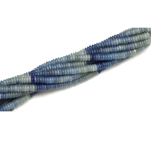 Perles plates en opale bleue naturelle ombrée |   Perles de pierre d'opale lisse |   Fil de 15 pouces |   Fournitures de fabrication de bijoux en gros - Product Image 5