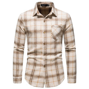 Camisa Casual de Manga Larga para Hombre, 100% Algodón, Franela Gruesa, Forro de Felpa, Transpirable, de Secado Rápido, para Invierno, Venta al Por Mayor - Product Image 6