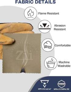 Camisa de Trabajo de Manga Larga Certificada para Soldadura, Resistente al Fuego, Lavable, NFPA 2112 FR, Ropa Ignífuga de Algodón Soldado, Paquete con Respirador - Product Image 5