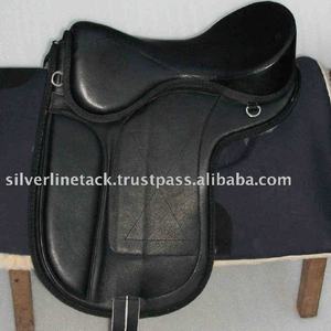 Silla de montar para polo ecuestre con cuero genuino y estructura de madera/plástico - Product Image 2