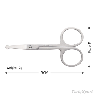 Ciseaux à cuticules en acier inoxydable à prix d'usine, lame incurvée tranchante, légers, réutilisables, logo personnalisé - Product Image 3