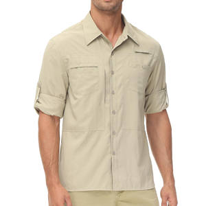 เสื้อเดินป่าสำหรับผู้ชาย แห้งเร็ว เหมาะสำหรับตกปลา น้ำหนักเบา ระบายอากาศดี สีพื้น มีทุกสี เสื้อเดินป่า - Product Image 3