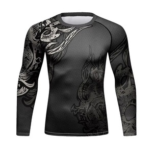 Gym Fitness Wear Mens 4 Piece Set Custom Sublimation Printed Logo Long Sleeve Rashguard Shorts <b>Leggings</b> Breathable Quick Dry - Product Image 6